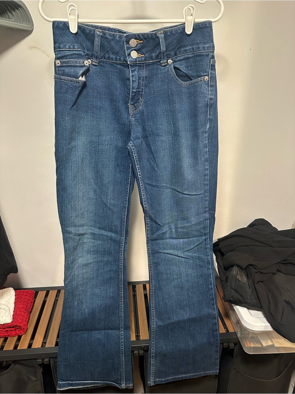 Women's Dark Blue Denim Jeans - Classic Straight